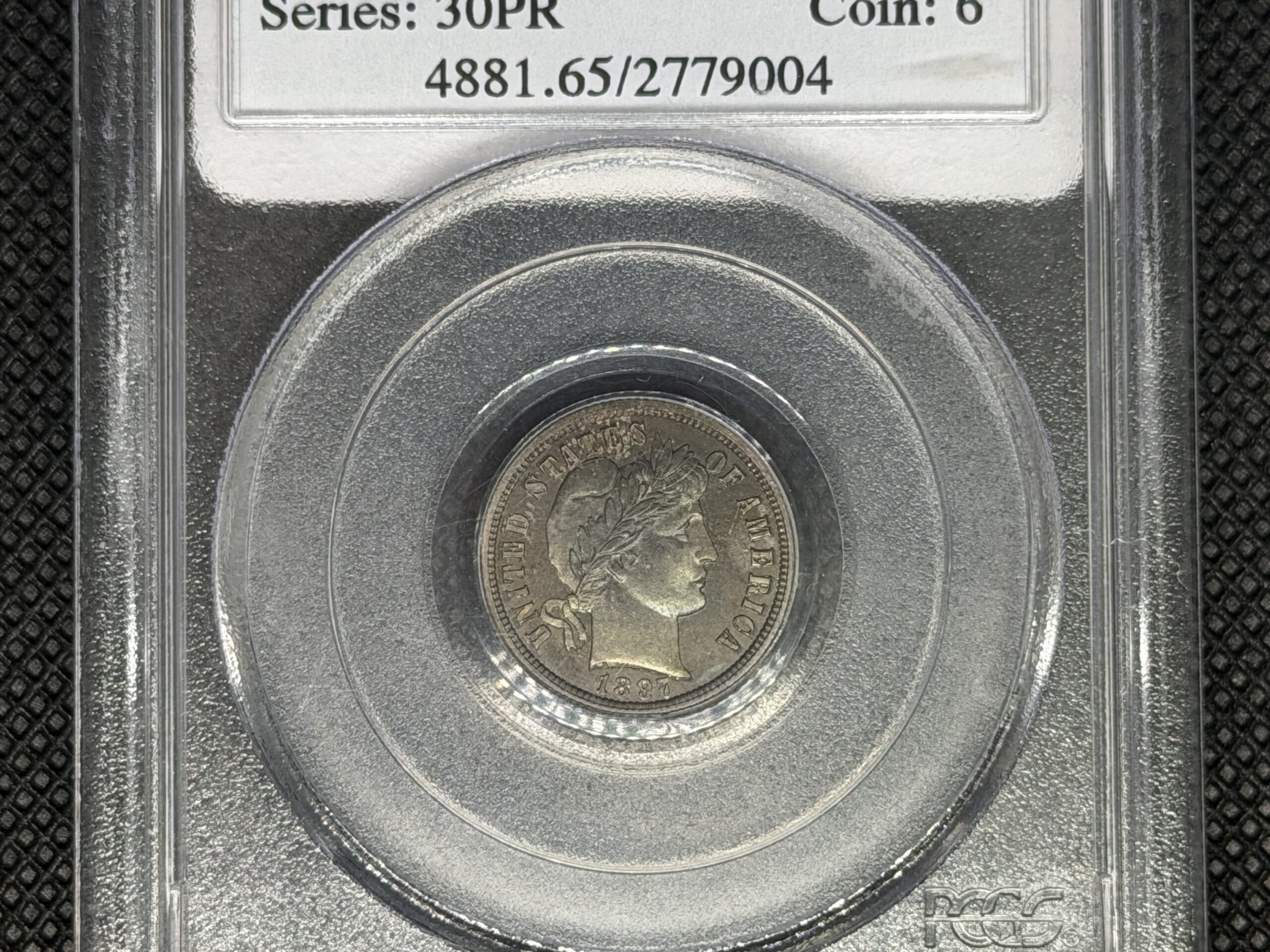 1897 10c PCGS PR65 Barber Dime